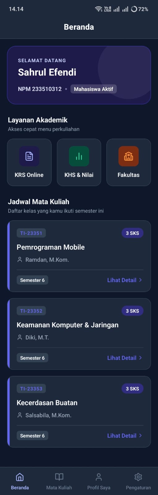 Demo Aplikasi Panduan Akademik